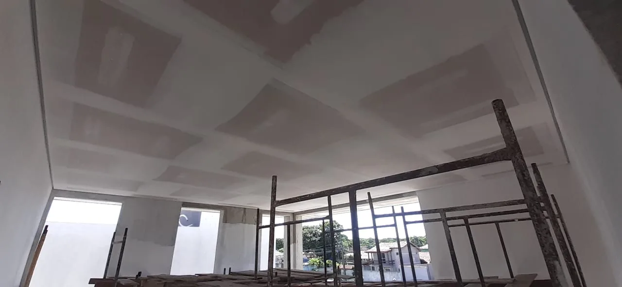 Forro em Drywall em obra real executada pela DRYX